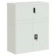 Шкаф за папки светлосив 90x40x110 см стомана