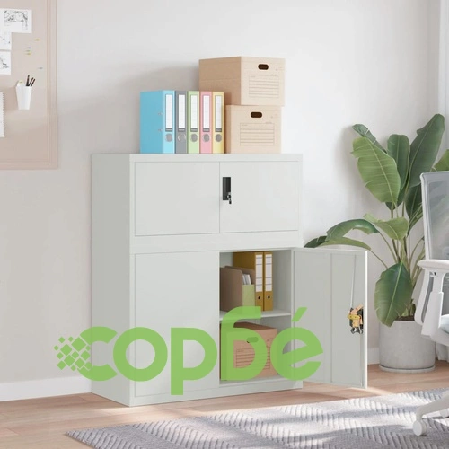 Шкаф за папки светлосив 90x40x110 см стомана ➤ топ цена ➤ sorbe.bg