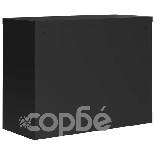 Шкаф за папки черен 90x40x110 см стомана ➤ топ цена ➤ sorbe.bg