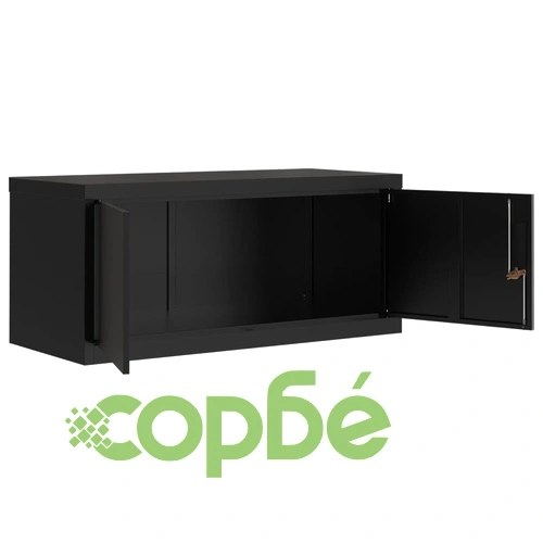 Шкаф за папки черен 90x40x180 см стомана ➤ топ цена ➤ sorbe.bg