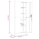 Шкаф за папки черен 90x40x240 см стомана Шкаф за папки черен 90x40x240 см стомана