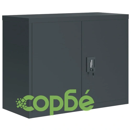 Шкаф за папки антрацит 90x40x110 см стомана ➤ топ цена ➤ sorbe.bg
