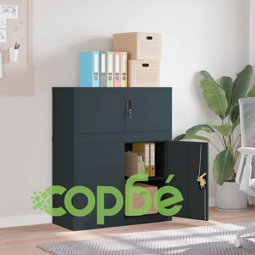 Шкаф за папки антрацит 90x40x110 см стомана ➤ топ цена ➤ sorbe.bg