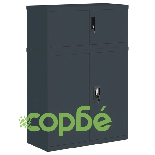 Шкаф за папки антрацит 90x40x130 см стомана ➤ топ цена ➤ sorbe.bg