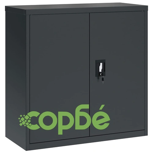 Шкаф за папки антрацит 90x40x130 см стомана ➤ топ цена ➤ sorbe.bg