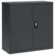 Шкаф за папки антрацит 90x40x130 см стомана