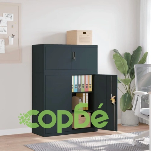 Шкаф за папки антрацит 90x40x130 см стомана ➤ топ цена ➤ sorbe.bg