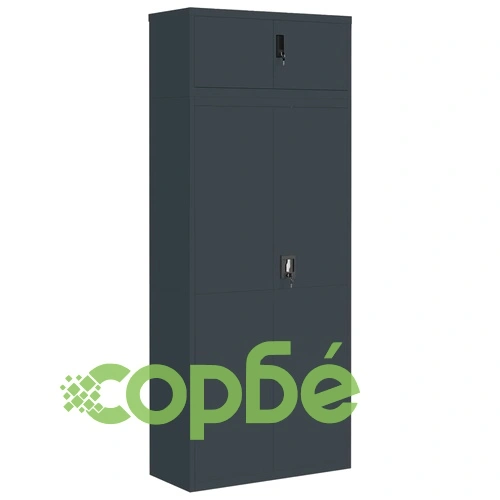 Шкаф за папки антрацит 90x40x220 см стомана ➤ топ цена ➤ sorbe.bg