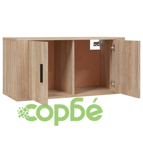 ТВ шкафове за стенен монтаж, 2 бр, сонома дъб, 80x34,5x40 см ➤ топ цена ➤ sorbe.bg