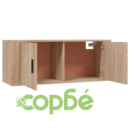 ТВ шкафове за стенен монтаж, 2 бр, сонома дъб, 100x34,5x40 см ➤ топ цена ➤ sorbe.bg