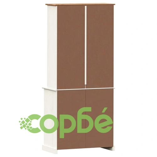 Висок шкаф VIGO, бял, 78x40x175 см, бор масив ➤ топ цена ➤ sorbe.bg