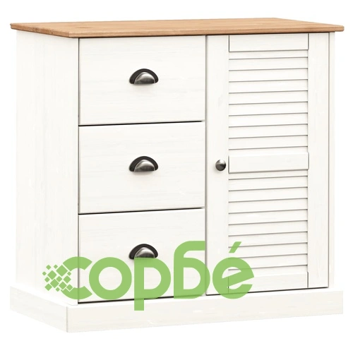 Висок шкаф VIGO, бял, 78x40x175 см, бор масив ➤ топ цена ➤ sorbe.bg