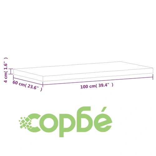 Плот за маса 100x60x4 см правоъгълен масивен бук ➤ топ цена ➤ sorbe.bg