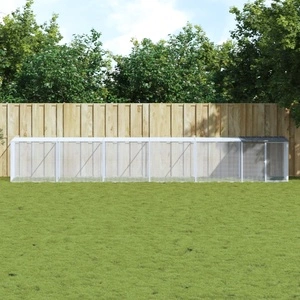 Клетка за пилета с покрив антрацит 603x98x90 см стомана