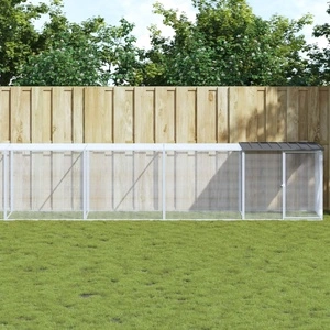 Клетка за пилета с покрив антрацит 803x98x90 см стомана