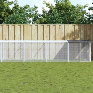 Клетка за пилета с покрив антрацит 1003x98x90 см стомана