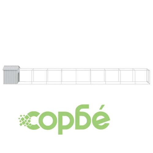 Клетка за пилета с волиера светлосива 117x1017x123 см стомана ➤ топ цена ➤ sorbe.bg