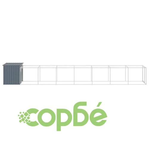 Клетка за пилета с волиера, 110x813x110 см, поцинкована стомана ➤ топ цена ➤ sorbe.bg