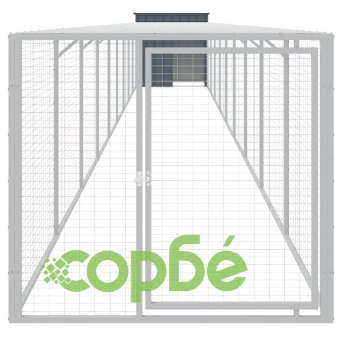 Клетка за пилета с волиера 110x1017x110 см поцинкована стомана ➤ топ цена ➤ sorbe.bg