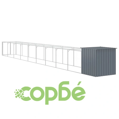 Клетка за пилета с волиера 110x1017x110 см поцинкована стомана ➤ топ цена ➤ sorbe.bg