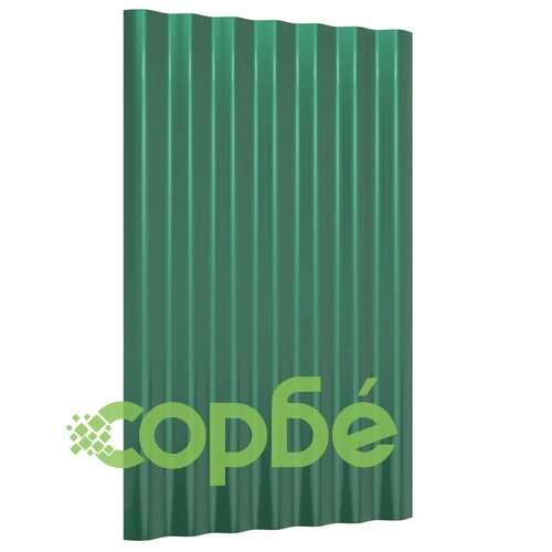 Покривни панели 36 бр поцинкована стомана зелени 60х36 см ➤ топ цена ➤ sorbe.bg