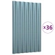 Покривни панели 36 бр поцинкована стомана сиви 60х36 см