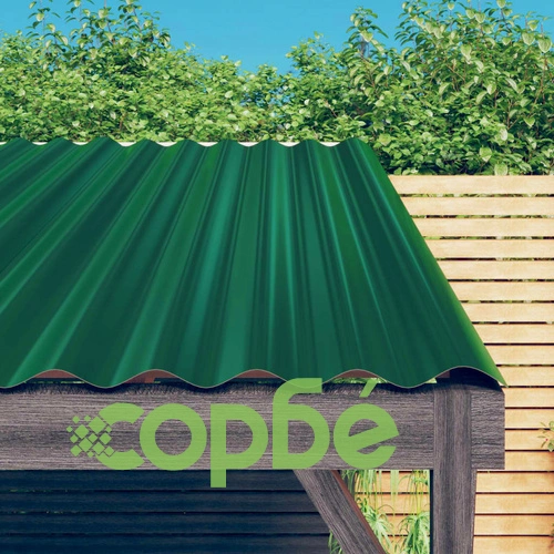 Покривни панели 12 бр поцинкована стомана зелени 80х36 см ➤ топ цена ➤ sorbe.bg