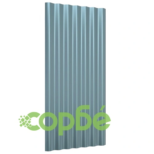 Покривни панели 12 бр поцинкована стомана сиви 80х36 см ➤ топ цена ➤ sorbe.bg