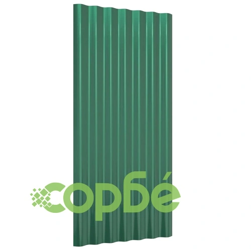Покривни панели 36 бр поцинкована стомана зелени 80х36 см ➤ топ цена ➤ sorbe.bg