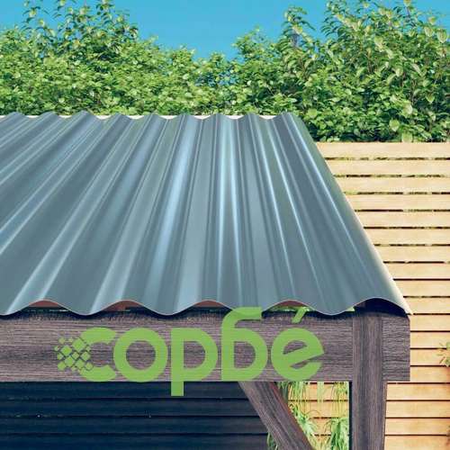 Покривни панели 12 бр поцинкована стомана сиви 100х36 см ➤ топ цена ➤ sorbe.bg