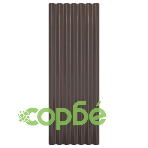 Покривни панели 12 бр поцинкована стомана кафяви 100х36см ➤ топ цена ➤ sorbe.bg