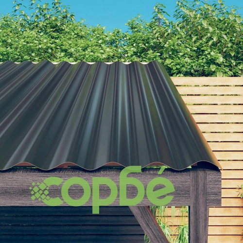 Панели покрив 12 бр поцинкована стомана антрацит 100х36см ➤ топ цена ➤ sorbe.bg