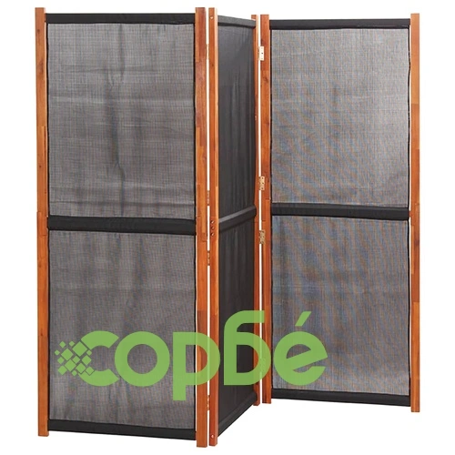 Параван за стая, 3 панела, черен, 210x180 cм ➤ топ цена ➤ sorbe.bg