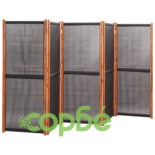 Параван за стая, 5 панела, черен, 350x180 cм ➤ топ цена ➤ sorbe.bg