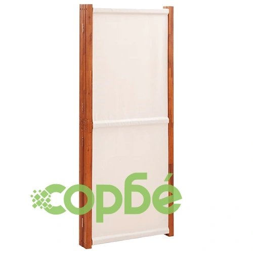 Параван за стая, 4 панела, кремавобял, 280x180 cм ➤ топ цена ➤ sorbe.bg