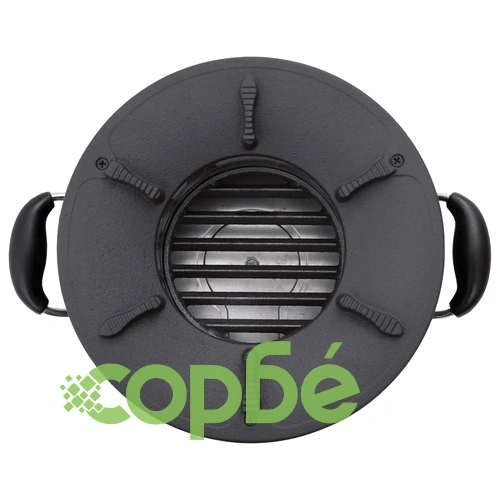 Къмпинг печка на дърва, черна, 36x26x22,5 см, метал ➤ топ цена ➤ sorbe.bg