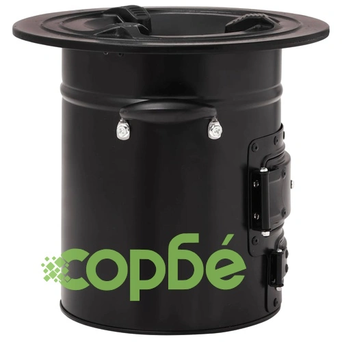 Къмпинг печка на дърва, черна, 50x33,5x30,5 см, стомана ➤ топ цена ➤ sorbe.bg