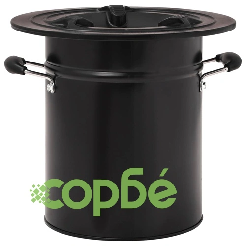 Къмпинг печка на дърва, черна, 50x33,5x30,5 см, стомана ➤ топ цена ➤ sorbe.bg