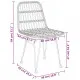 Градински столове, 2 бр, 48x62x84 см, PE ратан