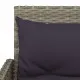 Комплект Г-образно канапе с възглавници 2 части сив полиратан 