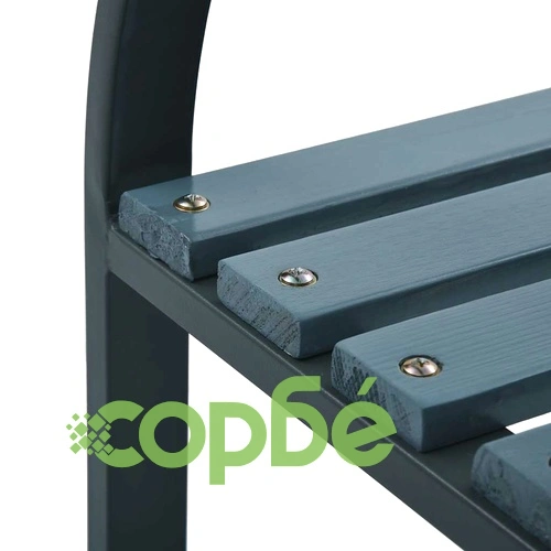 Градински столове 2 бр сив чам масив прахово боядисана стомана ➤ топ цена ➤ sorbe.bg