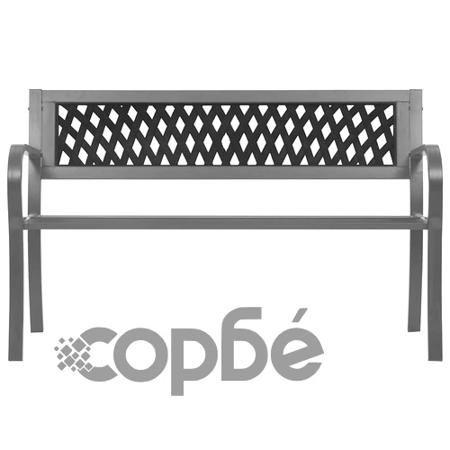 Градинска пейка, черна, 120 см, стомана ➤ топ цена ➤ sorbe.bg