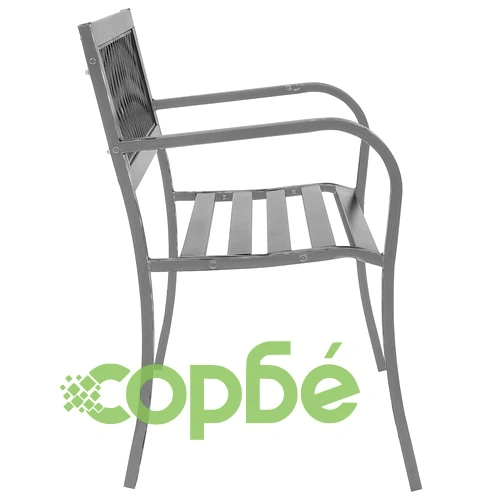 Градинска пейка, черна, 120 см, стомана ➤ топ цена ➤ sorbe.bg