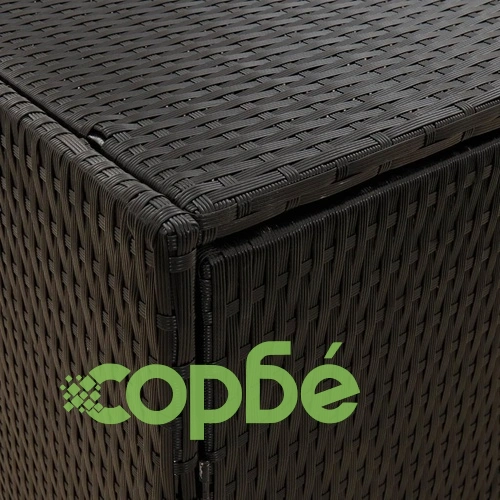 Градински шкаф за съхранение черен 100x55,5x80 см полиратан ➤ топ цена ➤ sorbe.bg