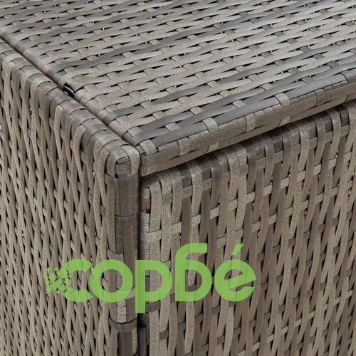 Градински шкаф за съхранение сив 100x55,5x80 см полиратан ➤ топ цена ➤ sorbe.bg