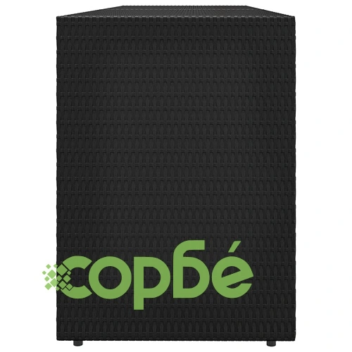 Градински шкаф за съхранение черен 198x55,5x80 см полиратан ➤ топ цена ➤ sorbe.bg