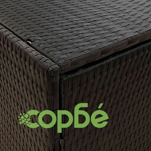 Градински шкаф за съхранение черен 198x55,5x80 см полиратан ➤ топ цена ➤ sorbe.bg