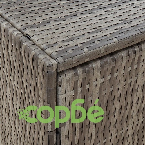 Градински шкаф за съхранение сив 198x55,5x80 см полиратан ➤ топ цена ➤ sorbe.bg