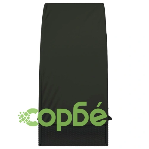 Шезлонг с объл покрив черен 211x57x140 см полиратан ➤ топ цена ➤ sorbe.bg