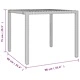 Градинска маса с дървен плот, сива, полиратан и акация масив
